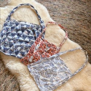 Trio of Free People shopping totes